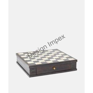 Accesorios de Decoración para el Hogar, Tablero de Ajedrez de Lujo con Piezas de Ajedrez, Organizador con Cajón, Precios al por Mayor - Product Image 1