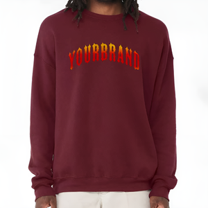 Sudadera Personalizada para Hombre, Color Granate, Corte Regular, Cuello Redondo, Tejido de Algodón, Estampado de Letras en la Parte Delantera, Estilo Casual Urbano, Ropa de Otoño - Product Image 1