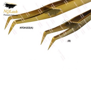 Fabricant Extension de Cils Pince À Épiler En Acier Inoxydable Logo Personnalisé Volume Extension Pincettes Diamond Grip NQLASH Pincettes - Product Image 4