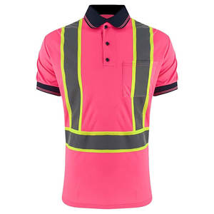 Men's Reflective Safety Polo Shirt Short-Sleeved High Visibility Construction Work Wear Polo T-Shirts - Product Image 4
