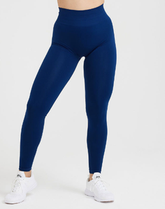 2024 nouveau haute qualité élastique mi-taille Yoga Fitness Leggings couleur unie en gros - Product Image 3