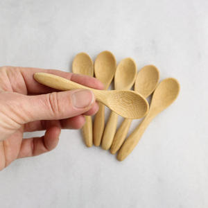 Cuillères en bambou mignonnes pour tout-petits meilleur prix et petite cuillère naturelle de la plus haute qualité pour les enfants - Product Image 2