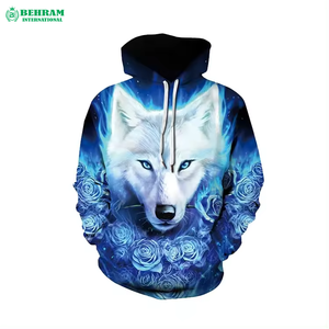 Sweat à capuche unisexe personnalisé avec logo frontal, imprimé en 3D par sublimation, doublé, séchage rapide, respirant, pour l'hiver - Product Image 4
