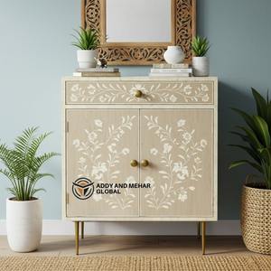 ตู้เก็บดอกไม้ฝังกระดูกสีเบจหรูหราเป็นที่ต้องการมากที่สุดสำหรับตกแต่งห้องนอนและห้องนั่งเล่น - Product Image 6