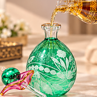 Flacons de parfum floraux Farida, élégants, artisanaux, en cristal égyptien, verre gravé unique, soufflé à la main