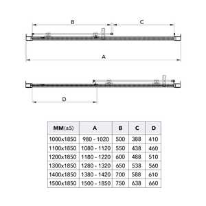 Porta Doccia in Vetro Trasparente Reversibile da 130 CM per Nicchia Genova - Product Image 5