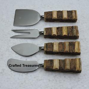 Juego de queso de alta calidad, superventas, juego de cuchillos de queso de Metal de calidad superior hechos a mano personalizados con mango de resina y madera, utensilios de cocina - Product Image 4