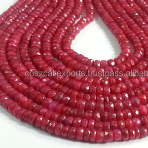 หินทับทิมธรรมชาติบำบัดเสน่ห์รอบสายลูกปัดคริสตัลสีแดงสำหรับทำเครื่องประดับทำลูกปัดอัญมณี - Product Image 3