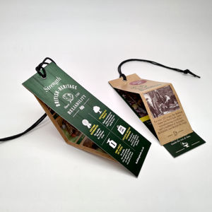 ป้ายแบบไดคัทสำหรับติดผ้ารีไซเคิลเป็นมิตรต่อสิ่งแวดล้อมป้ายแขวนแท็กแบบสั่งทำใช้งานได้จริงพร้อมตาไก่แฟนซี - Product Image 5