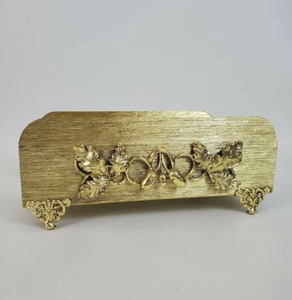 Soporte de pañuelos de latón de diseño personalizado oro mate pulido para oficina sala de estar dormitorio mesa de comedor soporte de pañuelos de latón - Product Image 1