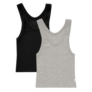 SHENZHU Femme 2025 Printemps Nouvelle Mode Gilet Court Tricoté Uni 100% Coton Vintage Sans Manches Chic - Product Image 1