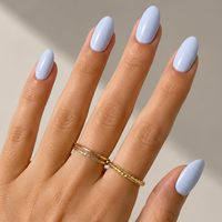 Kit de manucure instantanée avec faux ongles à coller, qualité salon, forme amande moyenne, 42 ongles non toxiques, vente en gros