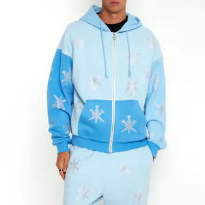 เสื้อมีฮู้ดแบบสวมหัวผ้าขนแกะโอเวอร์ไซส์ผ้าฝ้าย100% วินเทจสำหรับผู้ชายฤดูหนาวลายกรดซักได้กำหนดโลโก้กระเป๋าแบบธรรมดาย้อมสี - Product Image 2