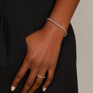 Pulsera de Diamantes de Moissanita de Plata de Ley 925 de 8 Pulgadas de Primera Calidad, Estilo Bonito para Uso Diario, Fiestas, Bodas, Regalo para Mujer - Product Image 5