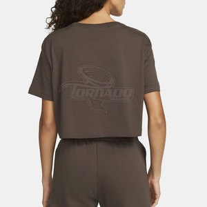 Camiseta Corta Informal de Verano para Mujer de Alta Calidad, Servicio OEM, Personalizable, 100% Algodón, Secado Rápido y Transpirable, Camisetas Duraderas - Product Image 6