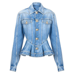 <b>Denim</b> Long Sleeve Slim Fit <b>Jacket</b> Women Fashion Plus Size <b>denim</b> <b>Jackets</b> for Women high quality customized for OEM - Product Image 1