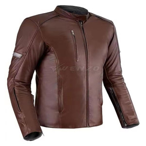 Veste de moto en cuir enduit pour homme, vente directe usine, service OEM 2025, imperméable, coupe-vent, respirante, écologique, décontractée - Product Image 2