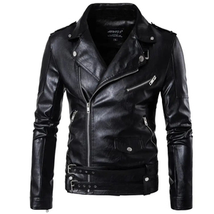 2023 personnalisé nouvelle mode hommes veste en cuir poitrine grandes poches marron veste en cuir hiver hommes vestes - Product Image 1