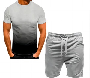 Conjunto informal de 2 piezas para hombre, camiseta de manga corta de algodón transpirable y pantalones deportivos para verano, playa, Jogging, nuevo diseño - Product Image 6