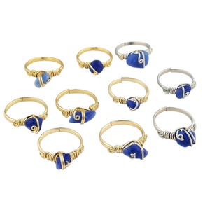 Trendy Gold and Silver Plated Wire Wrapped Style Fashion <b>Rings</b> for Resale - Product Image 2