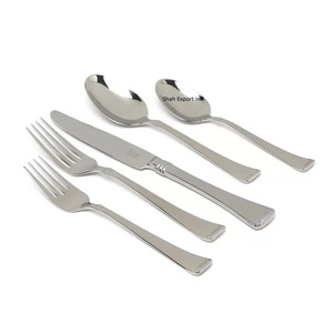 Ensemble de couverts en métal de style occidental avec poignée carrée fini argent pour la vaisselle de table de mariage - Product Image 6
