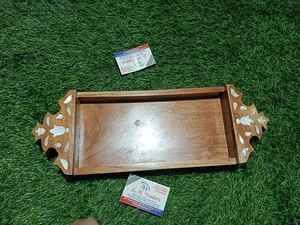 Vajilla de Lujo Personalizable para Regalos Especiales de Eid y Ramadán, Bandeja de Postre de Madera Hecha a Mano con Incrustaciones de Nácar - Product Image 6