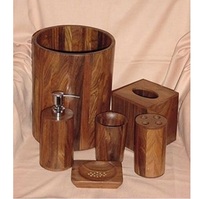 Ensembles d'accessoires de salle de bain en bois d'acacia de bonne qualité pour la décoration Ensemble de salle de bain de luxe pour la maison ou l'hôtel