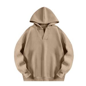 Sweat à col en V pour femmes sweat à capuche surdimensionné avec manches longues Preppy décontracté vêtements à la mode imprimé adolescentes hiver - Product Image 3