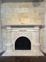 Élégantes et exquises cheminées en marbre sculptées à la main polies avec un artisanat intemporel améliore votre espace Modèle élégant
