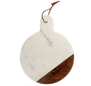 Meilleure vente de planche à découper en bambou avec design en marbre blanc et mangue planche à découper en bois - Product Image 2