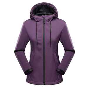 Vestes molles d'équitation pour femmes pour dames Softshell vestes chaudes coupe-vent fermeture éclair complète avec doublure polaire - Product Image 4