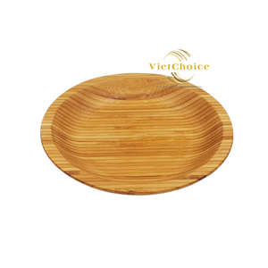 Assiette en bambou écologique, vaisselle naturelle réutilisable pour la maison et la restauration - Product Image 3