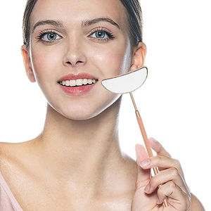 Large Square Lighted Professional Eyelash <b>Mirror</b> New Design Handheld Pocket <b>Foldable</b> Double Sided Custom Logo - Product Image 5