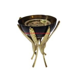 Vente chaude Brûleur d'encens en laiton de qualité créative avec support de conception de corail Unique parfait pour la décoration intérieure et l'aromathérapie en vente - Product Image 3