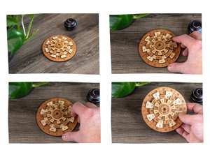 Juego de Rompecabezas de Madera con Anillos Numéricos Giratorios para Estimular la Lógica y el Desarrollo de Habilidades Cognitivas - Product Image 3