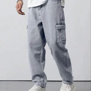 Jean Cargo Denim Classique à Coupe Ample pour Homme, Plusieurs Poches, Pantalon Durable à la Mode, Confort au Quotidien, Style Hip Hop - Product Image 3