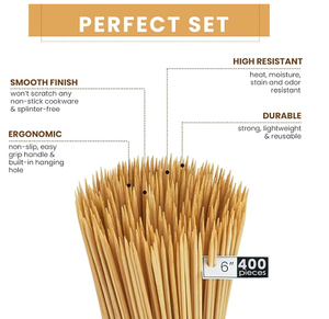 Bâtonnets de brochette en bambou 100% naturel biodégradables au meilleur prix jetables - Product Image 6