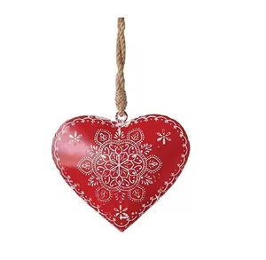 Corazón Colgante de Metal Hecho a Mano, Decoración Navideña Moderna y Ecológica, Diseño Personalizable Multicolor - Product Image 3