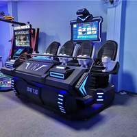 Simulateur de réalité virtuelle 9D VR Dark Ship 3D dynamique 4 places, équipement de jeu pour parc d'aventure intérieur, en plastique et métal