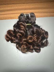 Extensions de cheveux humains bruts indiens bouclés pour bébé, en gros, prix d'usine, cuticules alignées - Product Image 5