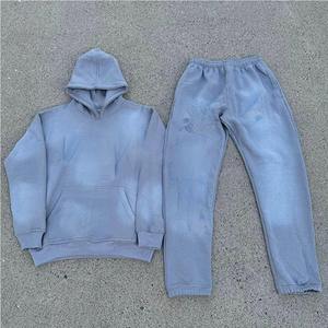 Ensemble de survêtement pour homme personnalisé, lavage à l'acide, pantalon de survêtement évasé, tendances de la mode, survêtement lourd pour homme 2026 - Product Image 3