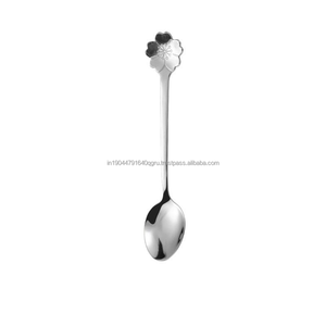 พรีเมี่ยมคุณภาพสแตนเลสดอกซากุระจับไอศกรีมขนมหวานชุดช้อนกวนกาแฟ - Product Image 1