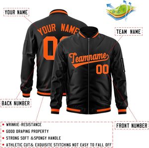 Chaqueta universitaria personalizada con cierre completo de cremallera y logotipo Producción OEM para eventos y productos - Product Image 2