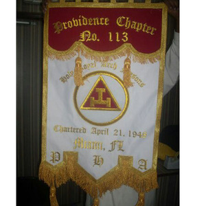 Masonic Grand Lodge Past Master Delantal Golden Bullion Wire & Red Design Hecho a mano Master Hecho a mano Bordado Púrpura y oro - Product Image 2