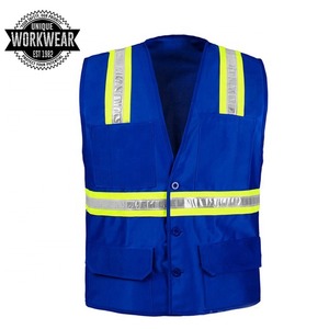 Chaleco de Seguridad Reflectante de Alta Visibilidad Unisex, Ropa de Trabajo de Poliéster/Algodón con Múltiples Bolsillos, Transpirable y Fluorescente, Certificado CE - Product Image 4