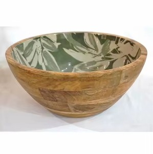 Bol de service moderne de luxe en bois de mangue naturel fait à la main, écologique, pour salade, fruits, centre de table, utilisation intérieure/extérieure, fête - Product Image 5