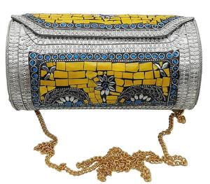 Bolso de Mano Tipo Clutch con Mosaico Real para Novias, con Aspecto Brillante y Elegante para Atuendos Tradicionales y de Lujo, a Precio de Mayoreo - Product Image 4