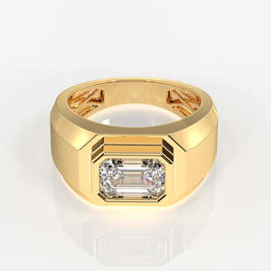 Bague en or jaune 18 carats pour homme Imperial Elite avec diamant cultivé en laboratoire, bijoux élégants - Product Image 1