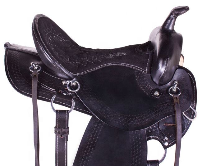 Double T Juventude Hard Seat Roping OEM Serviços Cavalo de couro Western Saddle personalizado cavalo equestre couro sela