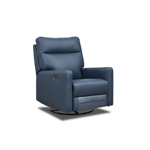<span class=keywords><strong>Fauteuil</strong></span> inclinable moderne en cuir italien avec demi-cuir Mastrotto, 360 °   <span class=keywords><strong>Fauteuil</strong></span> pivotant inclinable électriquement avec chargement USB Type-C - Product Image 2